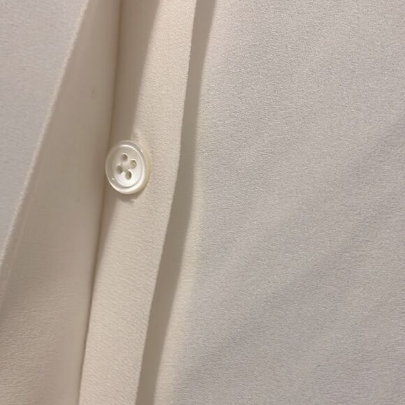 Michael Kors Collection Silk Georgette Ruffled Button Front Blouse Blouse Size 6 - Picture 7 of 8